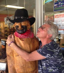 He got up close and personal with a cowboy on Main Street in Durango. (Photo: Aaron Patterson)