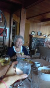 And after a three-hour lunch, which included toasted marshmallows with ice cream and chocolate sauce, The Idiot's mother drove from Trinidad, CA, back across the Trinity Alps to Redding. (Photo: Liz Chapin)