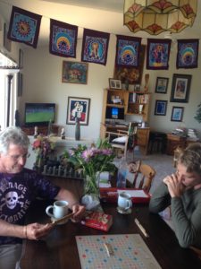 Was it karmic or symbolic that the first word spelled by The Idiot in the ScrabOlympics, which are running parallel with the Summer Olympics in Rio, was UNITY? (Photo: Liz Chapin)