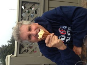 The Idiot likes his post-walk mashed potato cones at the Lighthouse without any trimmings -- but others prefer adding gravy, cheese and/or brisket. (Photo: Liz Chapin)