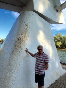 The Ugly: The Sundial Bridge, Redding's main tourist attraction, isn't kept clean and is deteriorating.  (Photo: Marc Beauchamp)