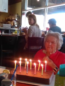 A 97th birthday party at Moonstone Grill. (Photo: Liz Chapin)