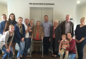 The dedication of The Helen Stratte Entrance at One Safe Place —  a residential center that provides safety and support for victims of domestic violence and sexual assault in Redding, CA — to mark his mother's 97th birthday.