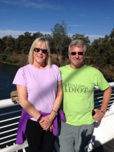 The Idiot and his sister Lesle Curfman on the Sundial Bridge in Redding, CA.