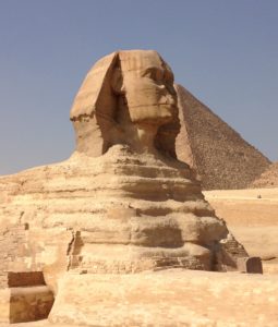 Then he visited the Pyramids in Giza, where Alexander the Great saw in 331 BC, to ensure they were still standing despite a 90 percent drop in tourism since 2010.