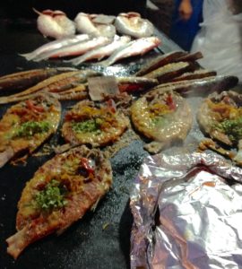 Our fresh fish being prepared in Ras El-Bar, Egypt.