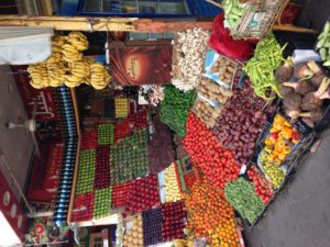 Buying fruit before heading west of Ras el-Bar, Egypt, towards the Damietta port.