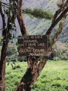 The Waipi'o Valley has the most creative signage on Hawaii's Big Island.