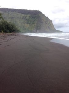 The isolated beach in the Waipi'o Valley.