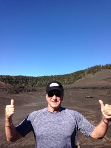 The Idiot gives a thumbs up to the Kilauea Iki trail. (Photo: Liz Chapin)